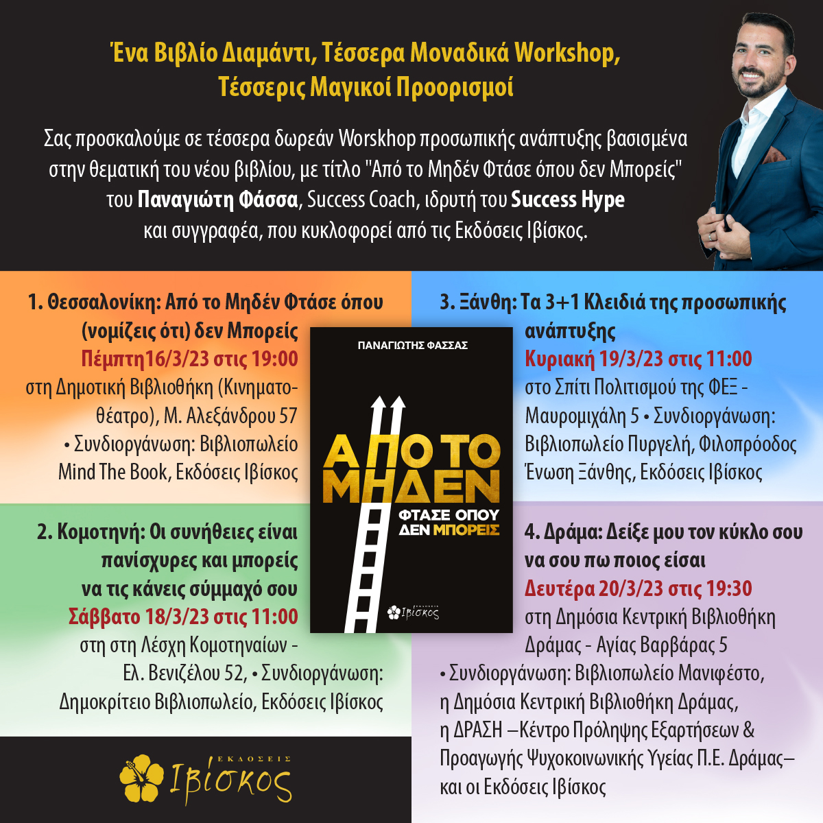 Workshop και παρουσίαση βιβλίου σε όλη την Βόρεια Ελλάδα